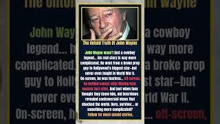Famous The Untold Truth Of John Wayne#shorts Net Worth