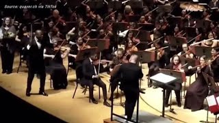 Conductor gets pranked on his birthday by orchestra