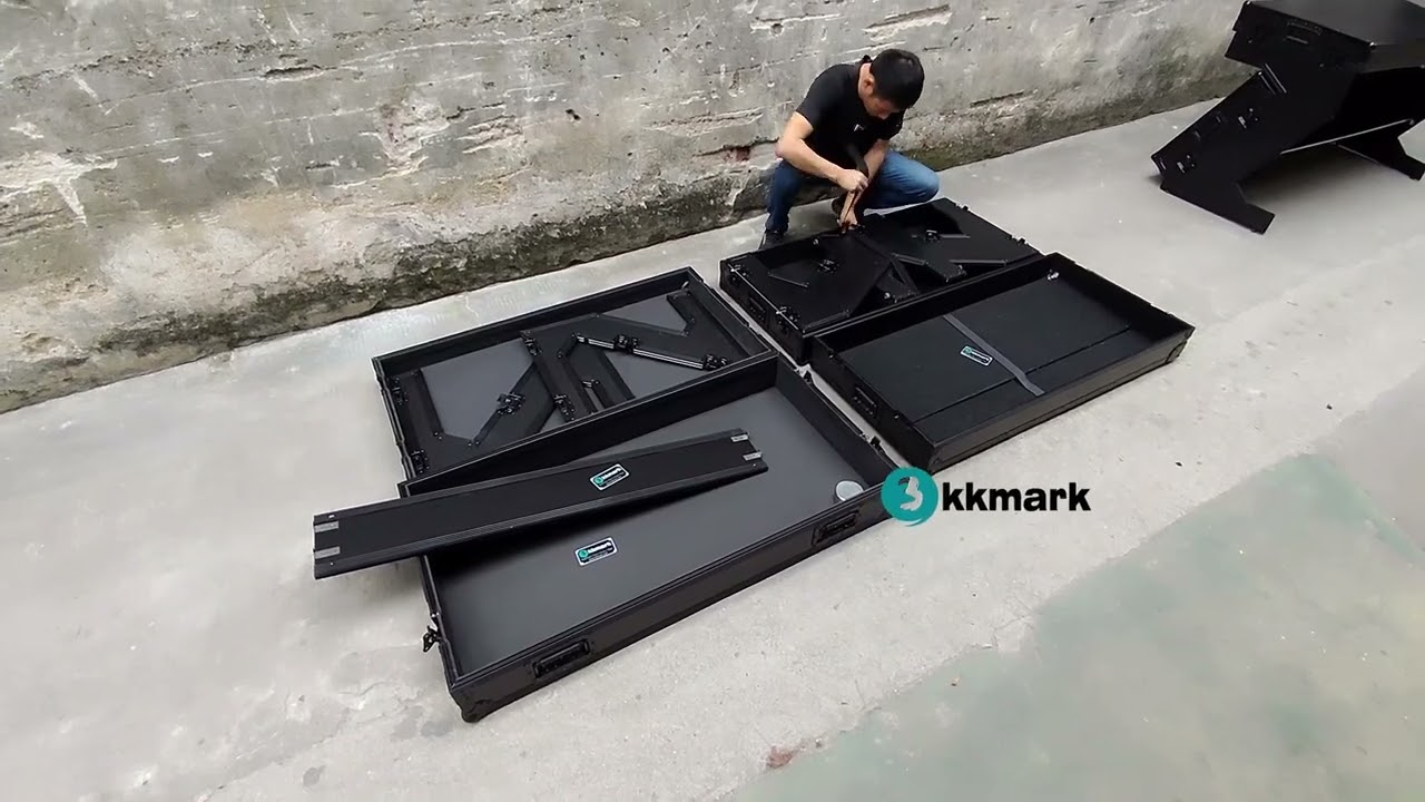 Unfold Your DJ Game: Sleek, Portable Z Table Flight Case!