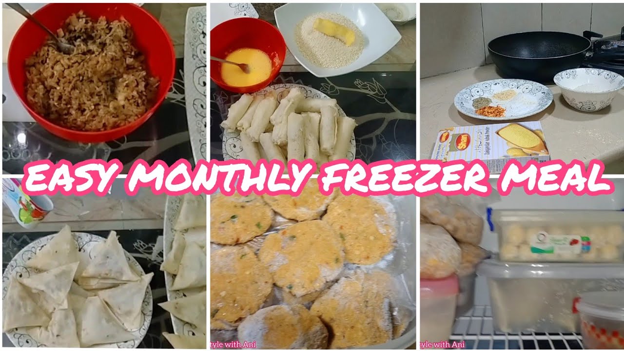 EASY MONTHLY FREEZER MEAL PREPRECIPES COOK WITH ME FAMILY MEALS SOURCES PREPRECIPES VLOG