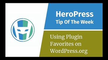 Using Plugin Favorites on WordPress.org