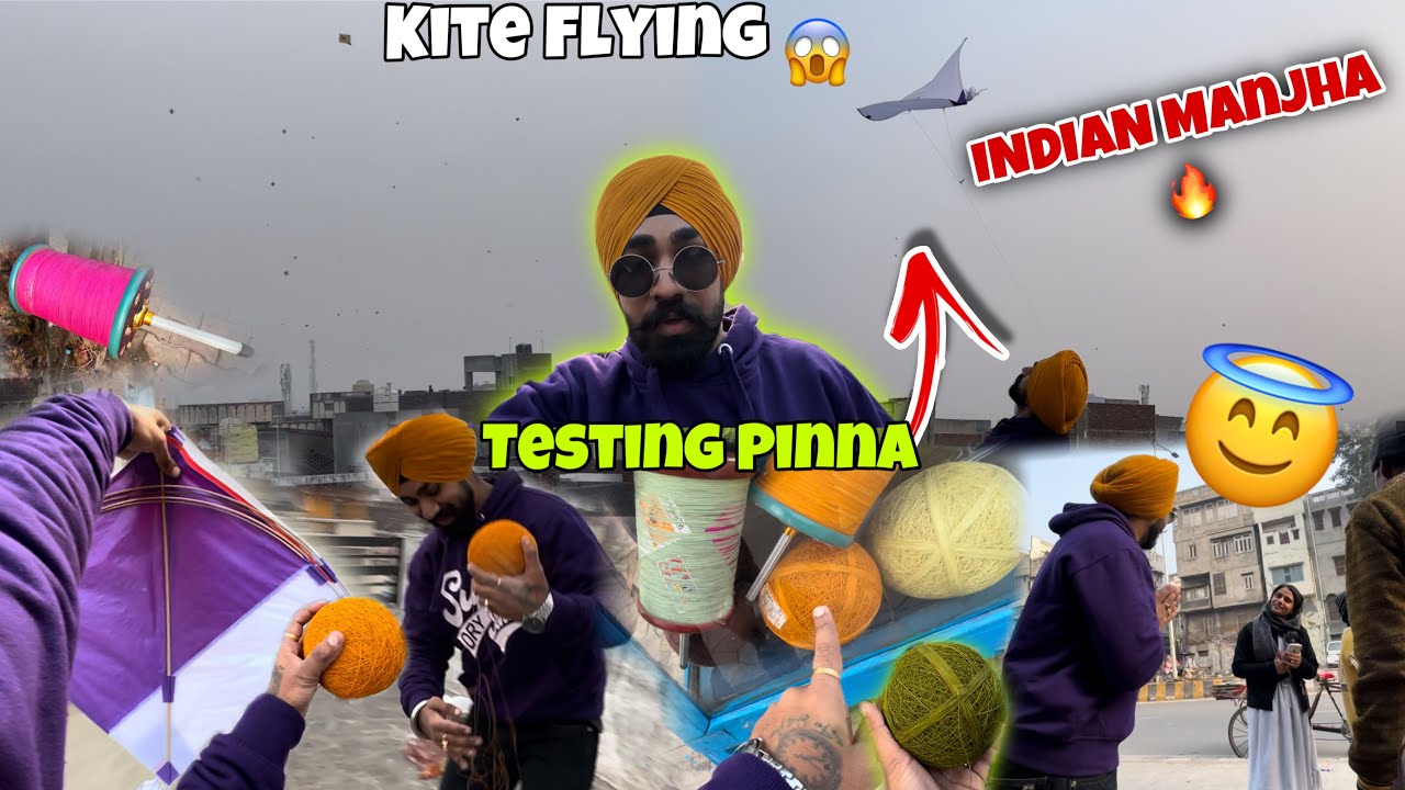 Testing INDIAN MANJHA PINNA 🔥 ₹70/- | *Kite Flying With Pinna* ( GOLA )😱 No Gattu ❌ | GaviTube