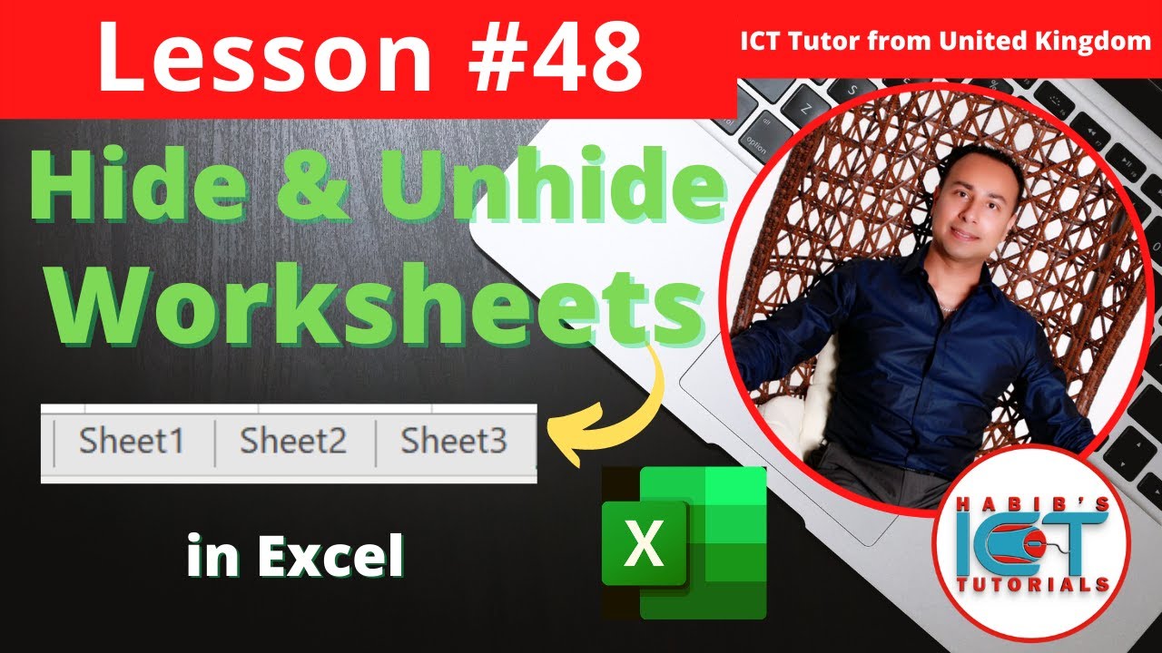 Lesson 48: Hide & Unhide Worksheets in Excel | Hide Worksheets, so it