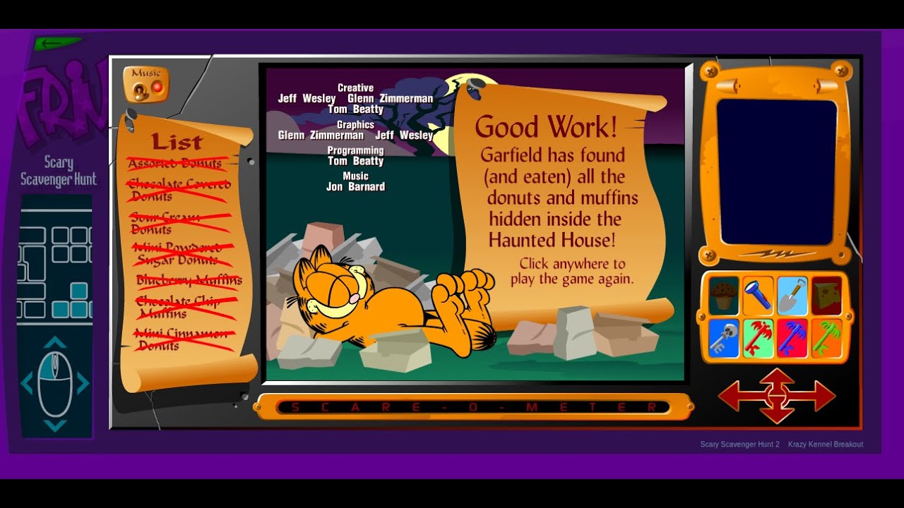 Garfield Scary Scavenger Hunt - Friv Games