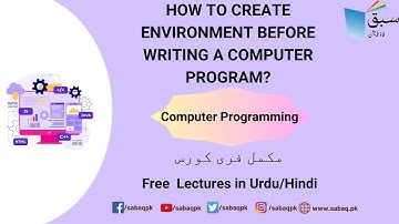 How to create environment before writing a Computer Program, Computer Science Lecture | Sabaq.pk