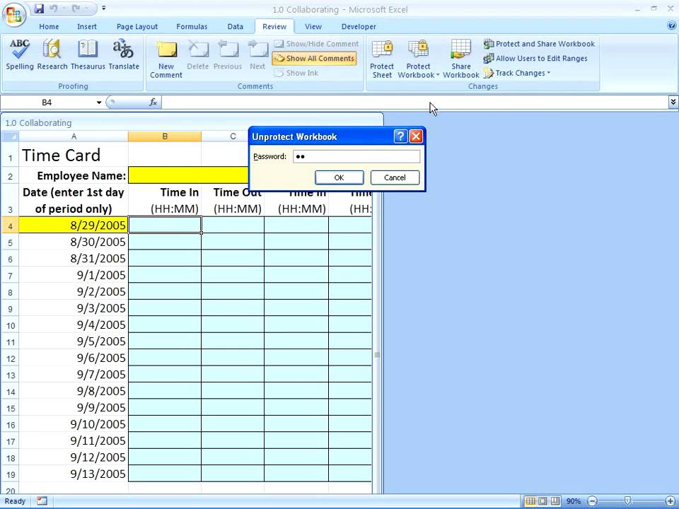 How To Remove Excel Sheet Protection 2007