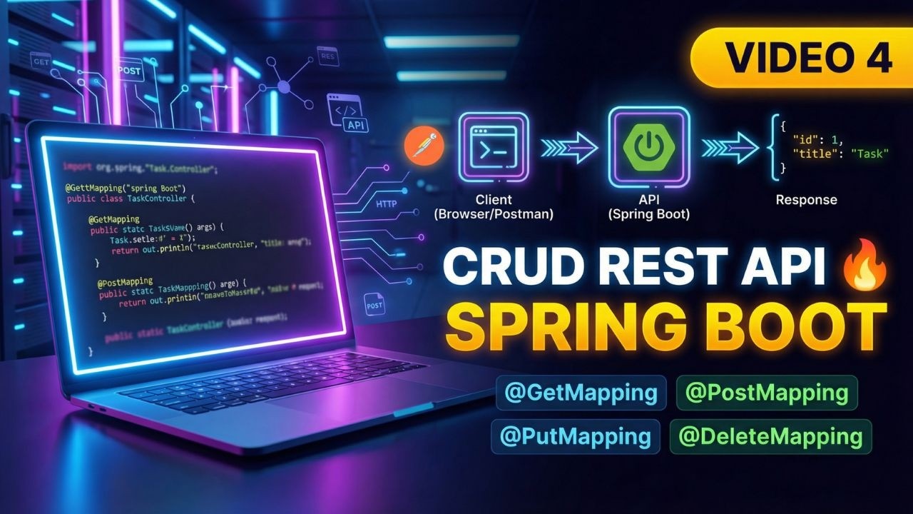 Spring Boot CRUD REST API (No Database) | Learn @GetMapping ...