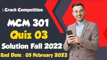 MCM301 - Communication skills Quiz 03 solution 2023 | MCM301 Quiz 03 solution 2023