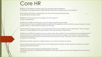 Oracle Fusion HCM Interview Questions with Answers (Core HR)