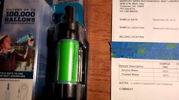 Sawyer Mini Water Filter Lab Test Results Review- Does it work and Remove 99.99999% of Bacteria ?