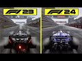 F1 24 vs f1 23 early graphics comparison  shanghai international circuit  rtx 4080