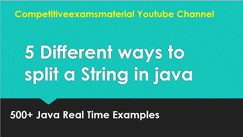 How to split a String in Java?