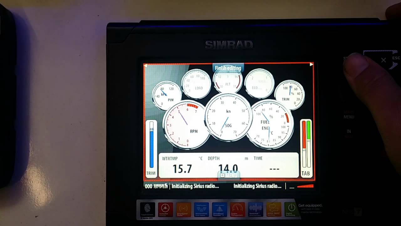 Simrad nss7 Engine Gauges Moose Marine YouTube