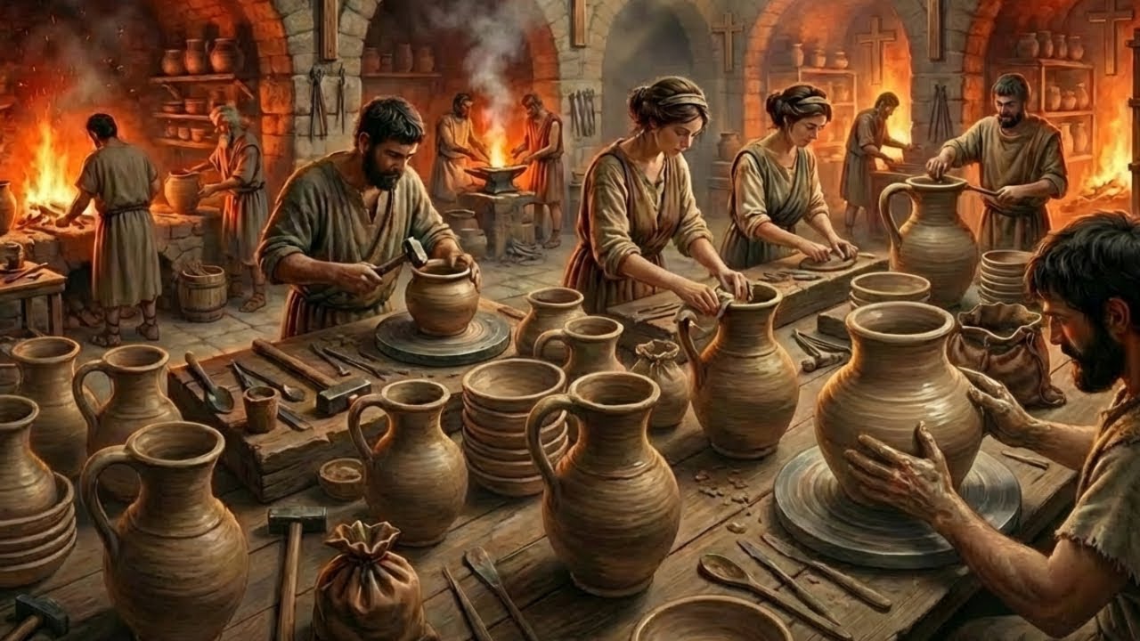 Inside the Royal Medieval Pottery Factory: Crafting Ceramics for Kings (Full Process)