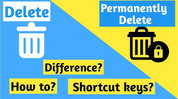 Delete Or Permanently delete a file or folder| windows 10| Shortcuts| Different ways