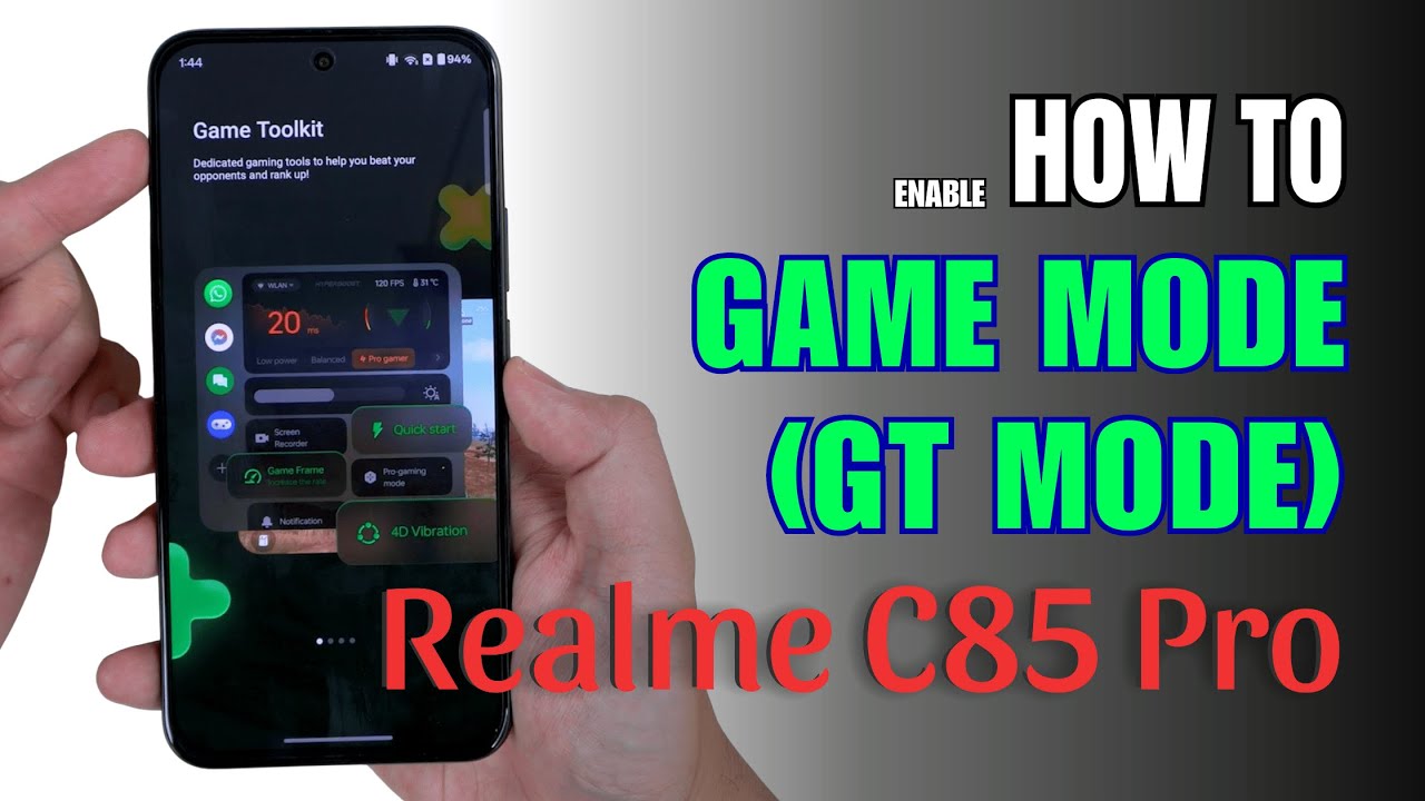 How to enable Game Mode on Realme C85 Pro - YouTube