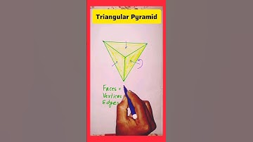 Number of face, edges and vertices in a Triangular Pyramid 🔥#maths #shortsvideo #shorts #short