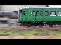 JR舞鶴線の普通電車と、西舞鶴・京田川(女布川)のシロサギ　2019/2/9(土)