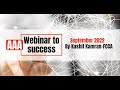 AAA Webinar to success (WTS) September 2022 exams - Teaser