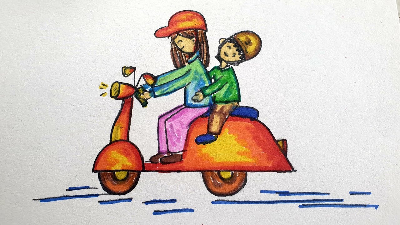Tổng hợp tranh tô màu xe máy cho bé tập tô cho trẻ mẫu giáo  Xetreem