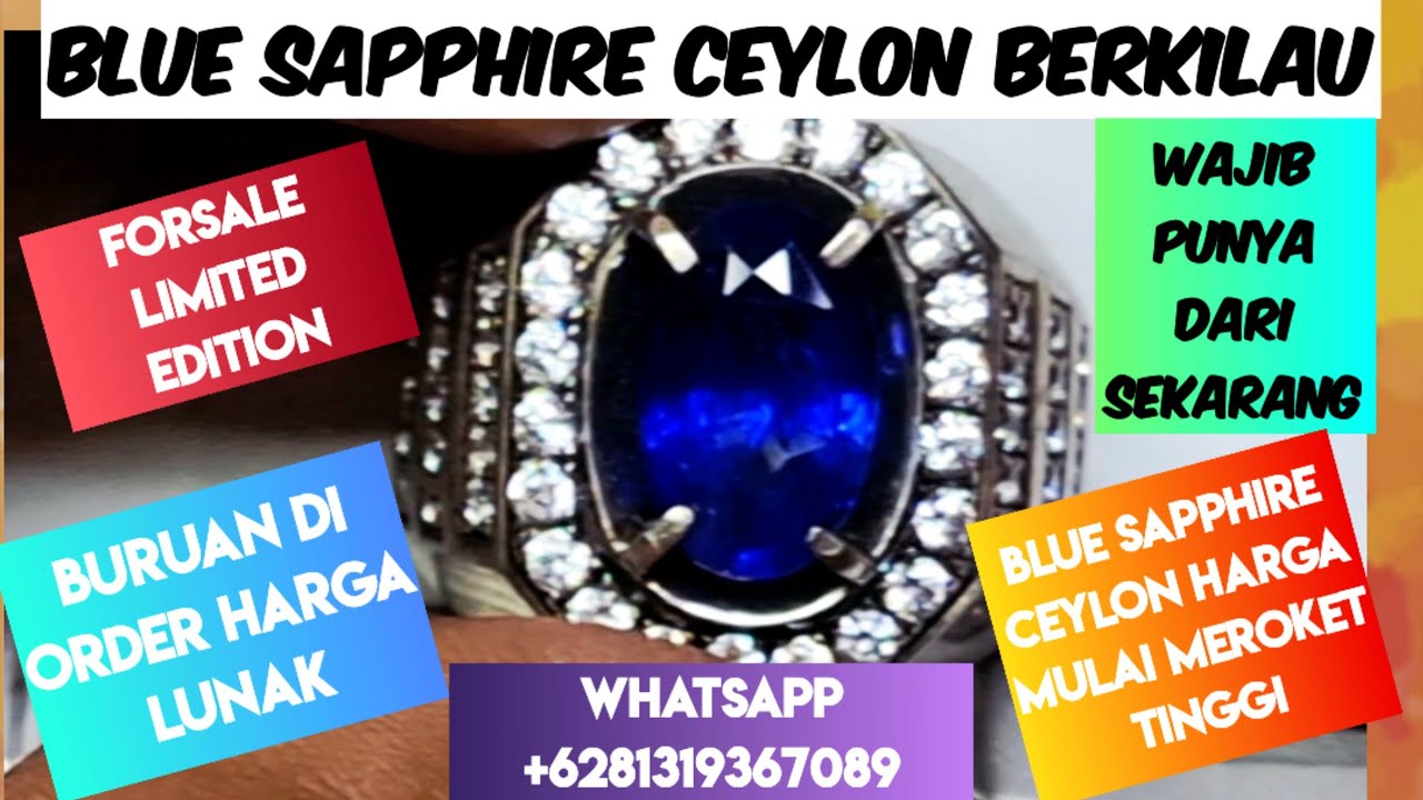 PERMATA ENAK HARGA LUNAK CEYLON SAPPHIRE RING 