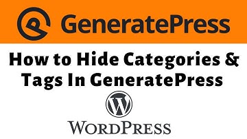 How do I hide tags from posts? - GeneratePress || AqTech Info
