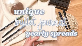 UNIQUE BULLET JOURNAL SPREAD IDEAS | 8 New Yearly Spread Ideas | 2023 Bullet Journal Ideas
