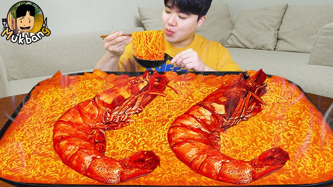 ASMR MUKBANG | острая лапша Рамён, кимбап, кимчи рецепт ! принимать пищу