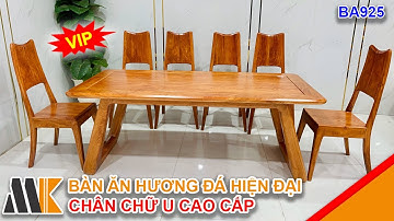 Bàn Ăn Hương Đá Hiện Đại Chân Chữ U Cao Cấp - BA925 | Minh Khôi