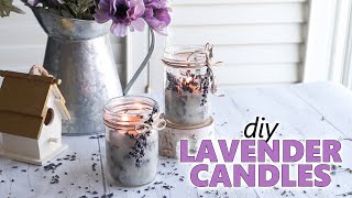 Dried Lavender Candles