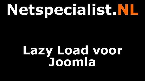 lazy load voor joomla