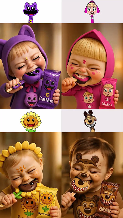 MASHA X BEAR X SUNFLOWER X CATNAP Sprunki OC Phase 4 - Meme challenge Part #2