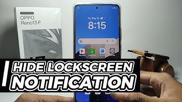 How To Hide Lockscreen Notification On Oppo Reno 13 F
