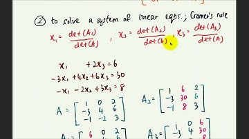 2.3 Applications of Determinants