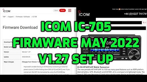 ICOM IC-705 New Firmware v1.27 May 2022