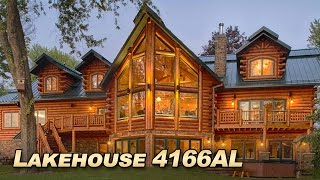 Lakehouse 4166AL Luxury Log Home with over 6000 sq ft of spacious living, custom gourmet kitchen