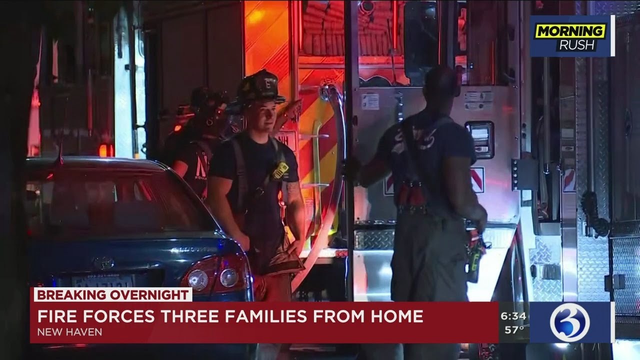 VIDEO: Crews respond to house fire on Blake Street in New Haven - YouTube