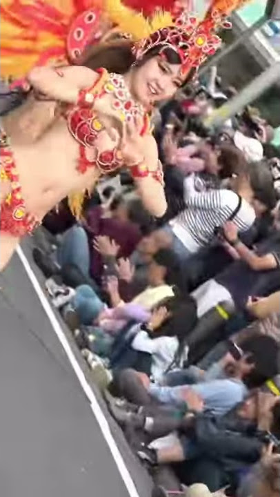 Japanese samba festival, extremely beautiful and sexy girl