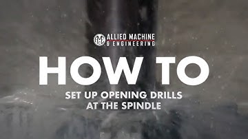 How to set up an Opening Drill® at a machine spindle