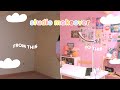 art studio makeover ☆ from ugly room to creative dream space! Creating my cozy pastel studio