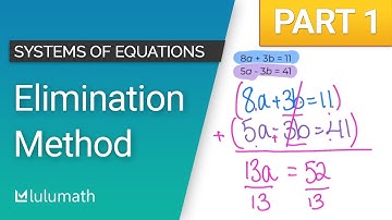 Elimination Method (Part 1) | Linear Systems of Equations | Lulumath