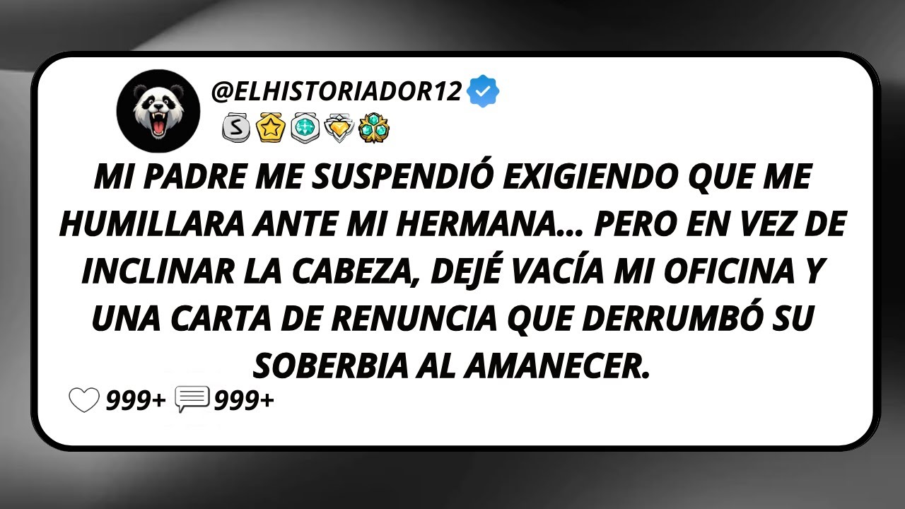 Mi Padre Me Suspendió Exigiendo Que Me Humillara Ante Mi Hermana… Pero En Vez De Inclinar La...