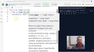 Mostrar las tablas de multiplicar en Python