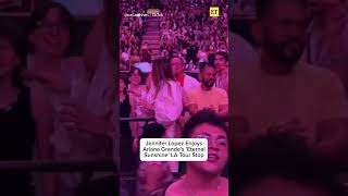 #jenniferlopez enjoys #arianagrandes  #eternalsunshinetour in LA