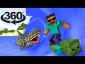 Monster School 360º : HEROBRINE VACATION TRIP - Minecraft Animation