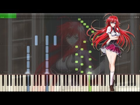 Utsukushiku Akai High School Dxd Ost ハイスクールd D Ost Piano Tutorial Midi Sheet Youtube - roblox anime high school piano