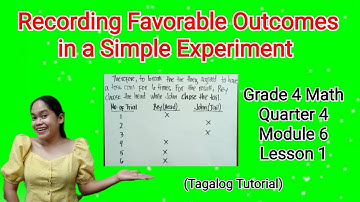 Grade 4 Math Quarter 4 Module 6 Lesson 1:Recording Favorable Outcomes in a Simple Experiment