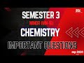 Minor Chemistry Sem 3 Bsc Important Questions 2025 #physicalchemistry #organicchemistry #fyugp #vbu