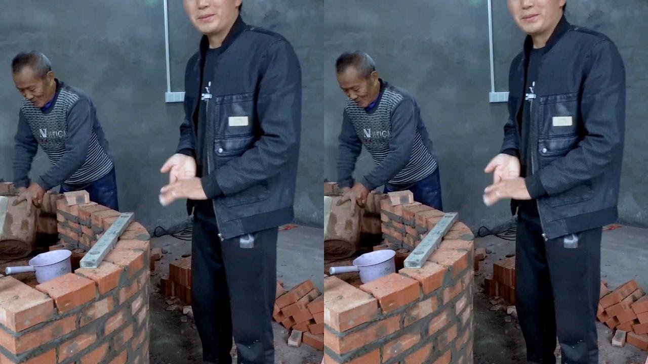 丈母娘家灶头做砖快要完成，徐三娃抽空退掉电线，还小赚了一笔#农村建房 #我的乡村生活 #丈母娘 #徐三娃 #自建房
