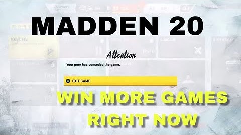 MADDEN 20 How To Win More Games RIGHT NOW 2 EASY TIPS